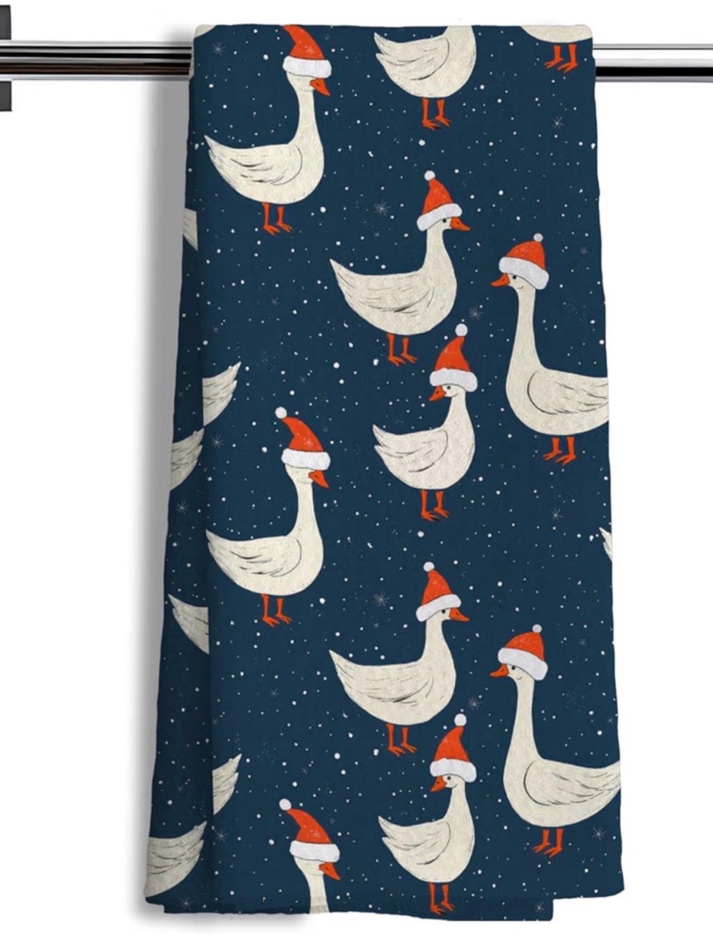 Holiday Goose Print Kitchen Towel 16”x 24” - New